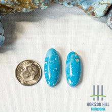 Load image into Gallery viewer, Persian Turquoise Cabochon Pair