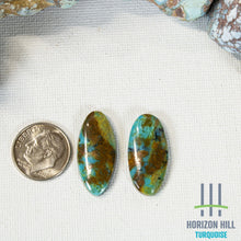 Load image into Gallery viewer, Persian Turquoise Cabochon Pair
