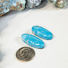 Load image into Gallery viewer, Persian Turquoise Cabochon Pair