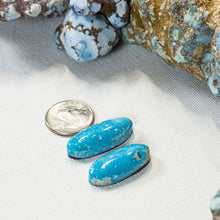 Load image into Gallery viewer, Persian Turquoise Cabochon Pair