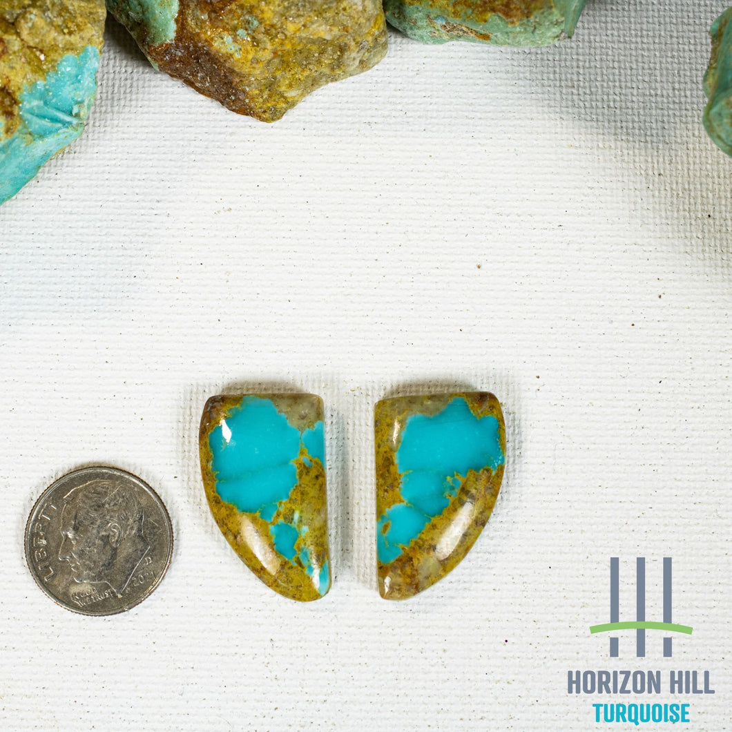 Turquoise Mountain Cabochon Pair