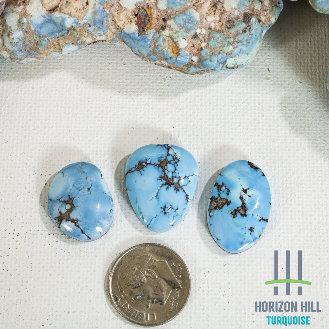 Golden Hill: Cabochon Set of 3